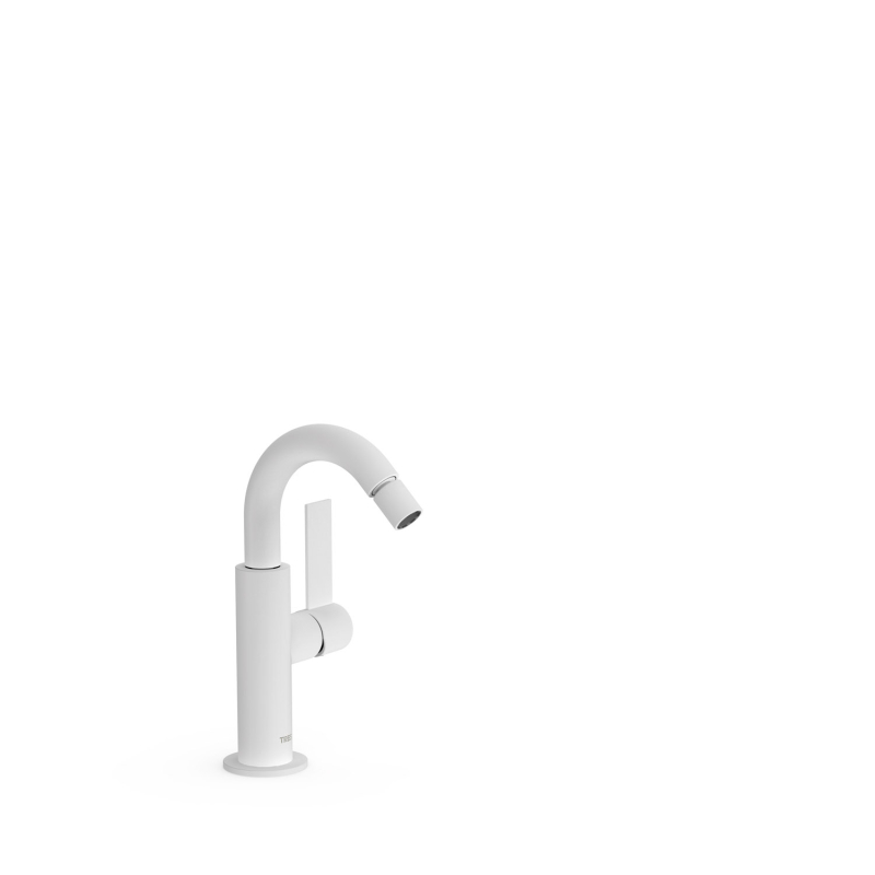 Bateria jednouchwytowa do bidetu z boczną dźwignią PROJECT-TRES biel matowa TRES 21122401BM