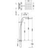 Zestaw baterii termostatycznej naściennej 2-drożnej prysznicowej OVER-WALL biel matowa TRES 19039305BM