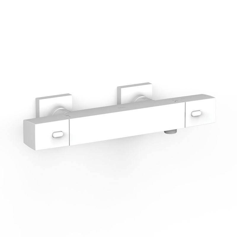 Bateria termostatyczna naścienna prysznicowa OVER-WALL biel matowa TRES 19016406BM