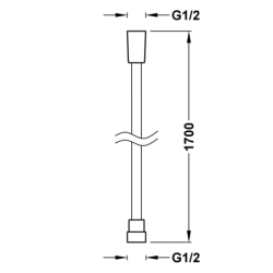 Satynowy wąż biel matowa TRES 9134609BM
