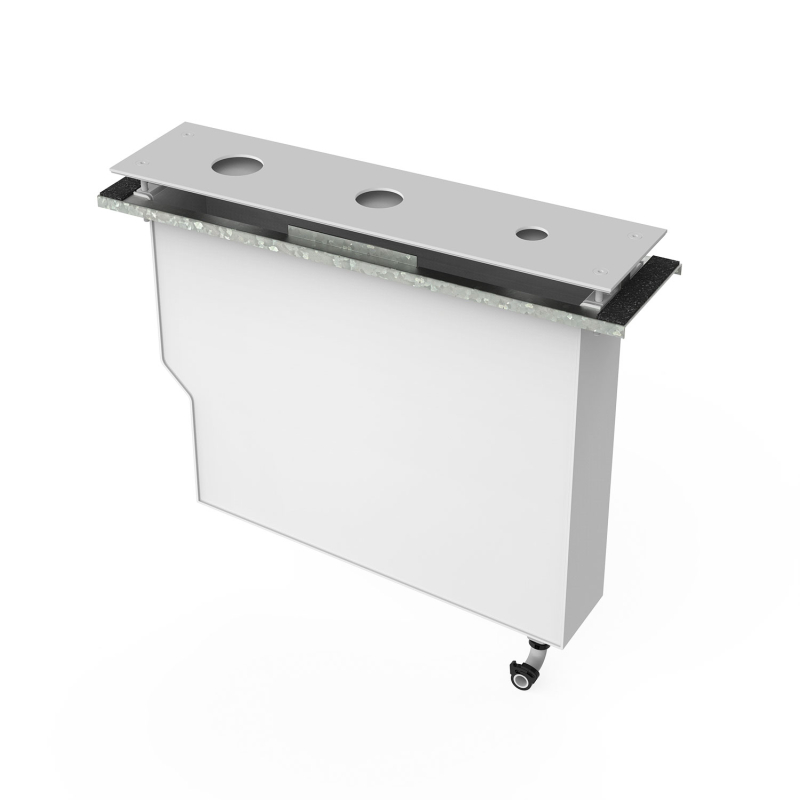 Zbiornik do baterii instalowany na brzegu wanny biel matowa TRES 20224501BM