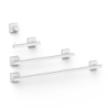 Zestaw 2 Haczyk na ręcznik + 1 Uchwyt na papier toaletowy bez klapy + 1 Wieszak biel matowa TRES 09598101BM