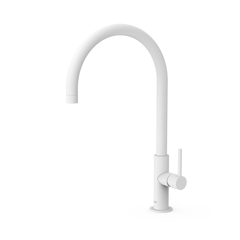 Bateria jednouchwytowa kuchenna biel matowa TRES 06254201BM