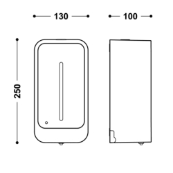 Elektroniczny dozownik żelu lub mydła- ELECTRONIC biel TRES 1240801