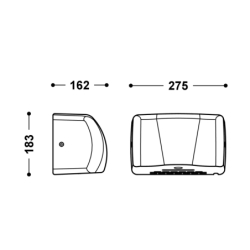 Automatyczna suszarka do rąk z gorącym powietrzem ELECTRONIC biel TRES 39274201BL
