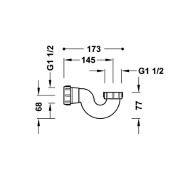 Syfon z PVC wannowy biel TRES 13463460
