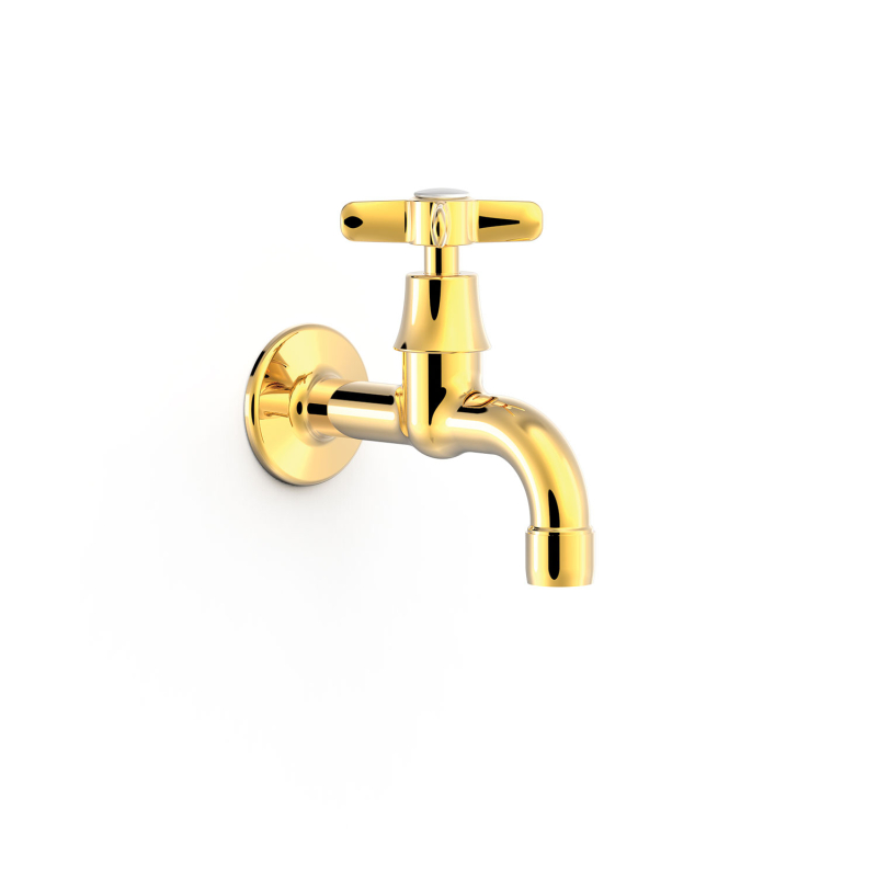 Bateria 1-drożna do biura lub pralni TRES CLASIC 24-k złoto TRES 24252001OR