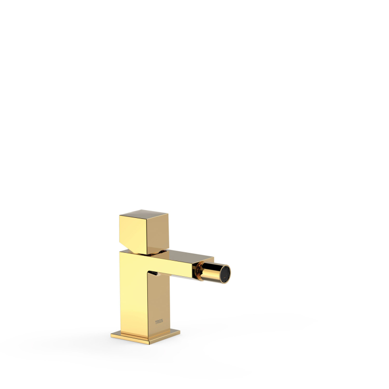 Bateria jednouchwytowa do bidetu CUADRO 24-k złoto TRES 00712001OR