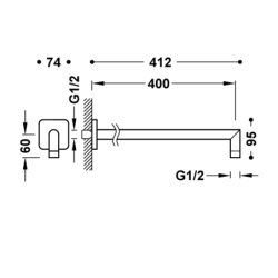 Ramię naścienne 24-k złoto TRES 29963902OR