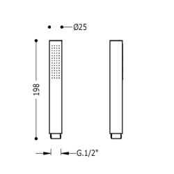 Słuchawka prysznicowa Tub 24-k złoto TRES 03411601OR