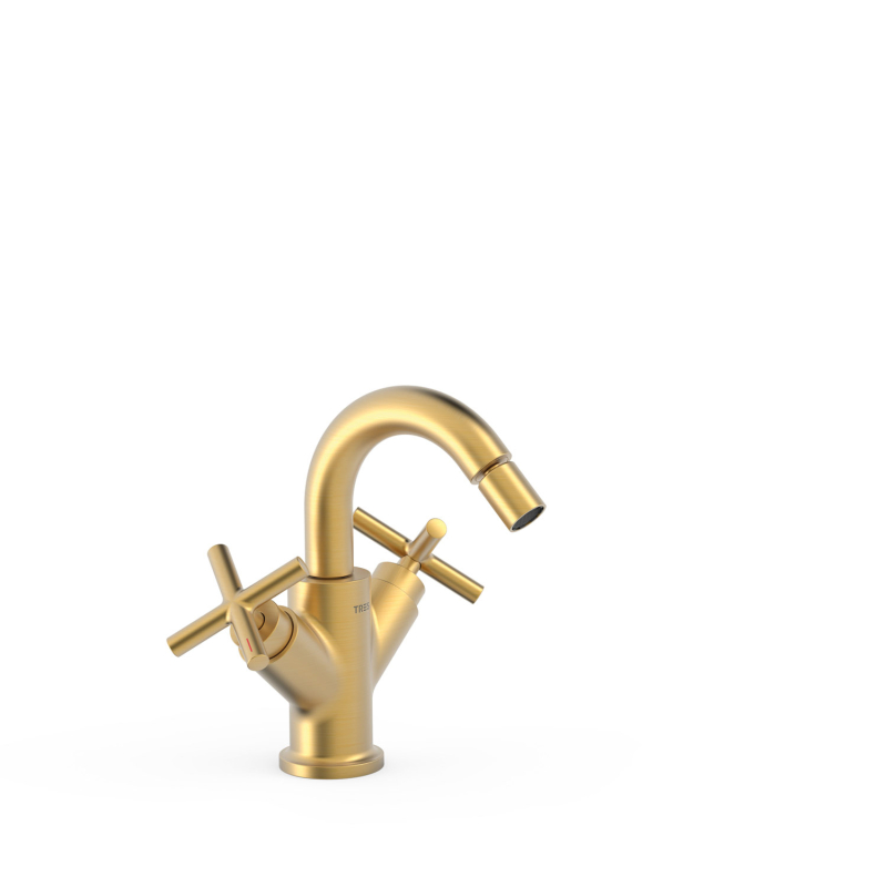 Bateria dwuuchwytowa do bidetu MONTBLANC 24-k matowe złoto TRES 28312001OM