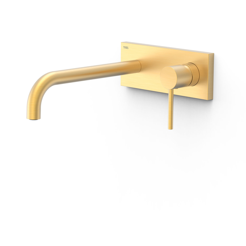 Elementy zewnętrzne do podtynkowego korpusu baterii umywalkowej STUDY 24-k matowe złoto TRES 26230032OM