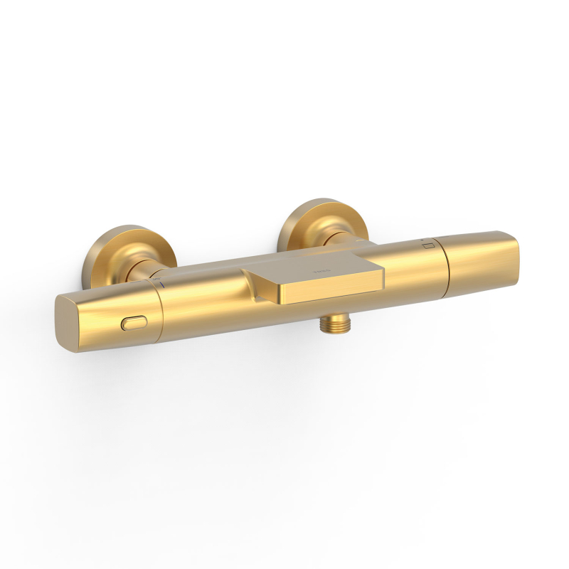 Bateria termostatyczna naścienna wannowa i prysznicowa OVER-WALL 24-k matowe złoto TRES 19017414OM