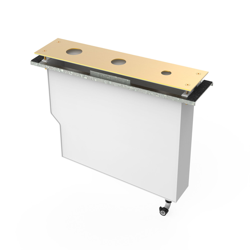 Zbiornik do baterii instalowany na brzegu wanny 24-k matowe złoto TRES 20324501OM