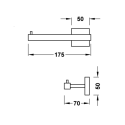 Uchwyt na papier toaletowy bez klapy 24-k matowe złoto TRES 10723606OM