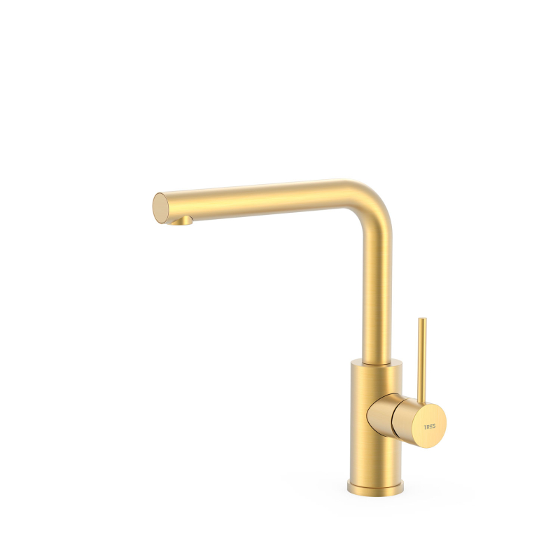 Bateria jednouchwytowa kuchenna 24-k matowe złoto TRES 06243601OM