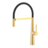 Bateria jednouchwytowa z elastyczną wylewką kuchenna 24-k matowe złoto TRES 23048702OM