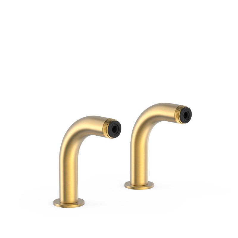 Przyłącze wody do montażu wolnostojącego na brzegu wanny do baterii wannowej 24-k matowe złoto TRES 29987001OM