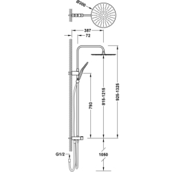 Zestaw prysznicowy przystosowany do każdej baterii 24-k matowe różowe złoto TRES 19063502OPM