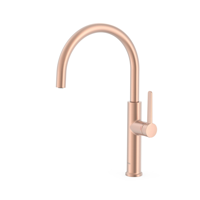 Bateria jednouchwytowa kuchenna 24-k matowe różowe złoto TRES 23044003OPM