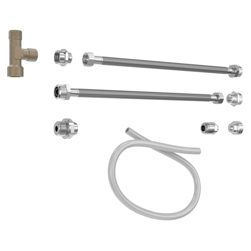 Złącza umożliwiające adaptację zbiornika i filtra Seven+ do użytku z dowolnym dwudrożnym kranem kuchennym TRES 29945304