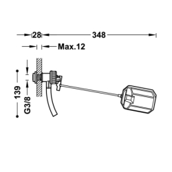 Mechanizm napełniania zbiornika toalety TRES 25477004