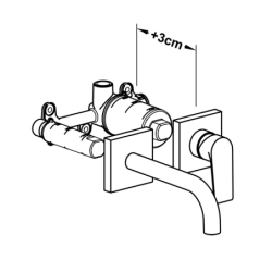 Zestaw elementów przedłużających do baterii jednouchwytowych podtynkowych do umywalek TRES 21830010