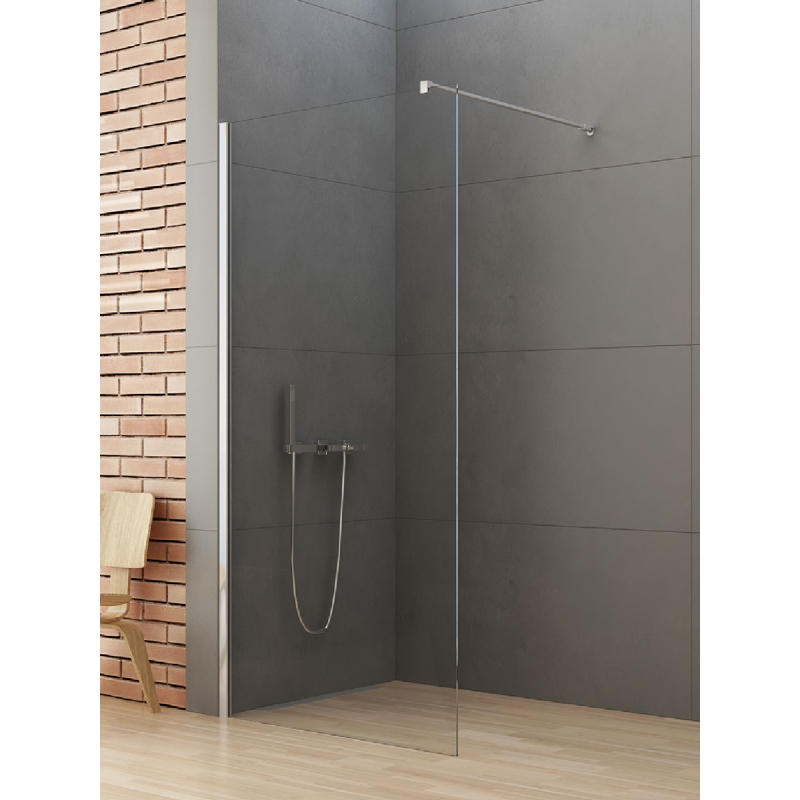 KABINA NEW SOLEO WALK-IN  90x195 CZYSTE 6mm POWŁOKA WSP. PROSTOPADŁY CHROM POŁYSK NEW TRENDY K-0459-WP