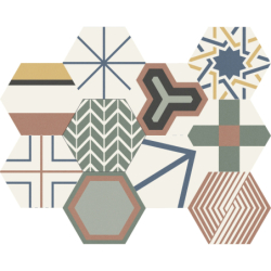 HEXAGON NICE MIX MAT 23X26 GAT.1 (P.85823)