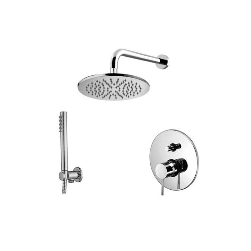 Zestaw natryskowy podtynkowy l-400mm fi-30cm slim Stick chrom PAFFONI RUBINETTERIE SK015ZSC3B