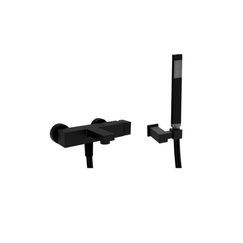 Bateria wannowa ścienna Elle czarny mat PAFFONI RUBINETTERIE EL023NO