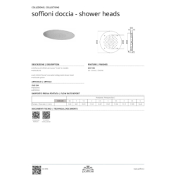 Deszczownica sufitowa fi-55cm las vegas Deszczownice chrom PAFFONI RUBINETTERIE ZSOF304CR