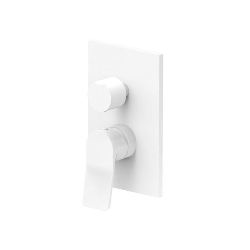 Bateria podtynkowa 3-drożna z przełącznikiem mechanicznym Tilt biały mat PAFFONI RUBINETTERIE TI019BO