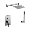 Zestaw natryskowy podtynkowy l-400mm 30x30cm slim Rock chrom PAFFONI RUBINETTERIE RO015ZSC3B
