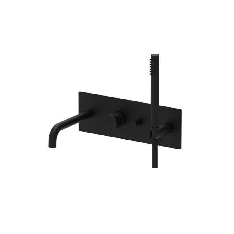 Bateria wannowa podtynkowa Jo czarny mat PAFFONI RUBINETTERIE JO001NO