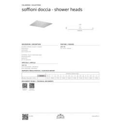 Sito natryskowe original 400x400x6,5mm Deszczownice chrom PAFFONI RUBINETTERIE ZSOF104CR