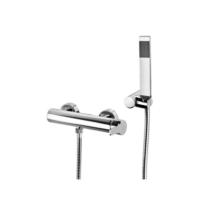 Bateria natryskowa ścienna West chrom PAFFONI RUBINETTERIE WS168DCR