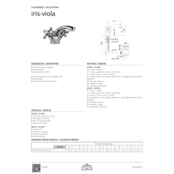 Bateria umywalkowa stojąca Iris chrom PAFFONI RUBINETTERIE IRV075CR