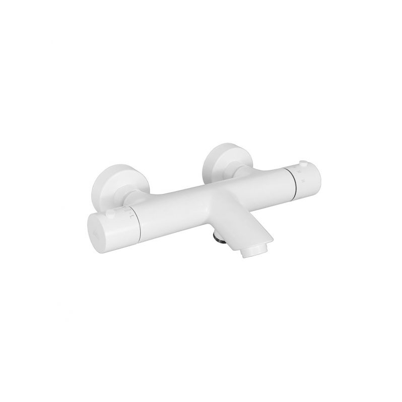 Bateria wannowa ścienna termostat (korpus) Light biały mat PAFFONI RUBINETTERIE LIQ022BO