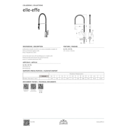 Bateria zlewozmywakowa stojąca Effe chrom PAFFONI RUBINETTERIE EF179CR