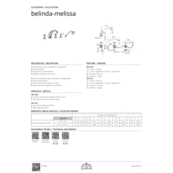 Bateria wannowa stojąca Belinda chrom PAFFONI RUBINETTERIE FBLV040CR