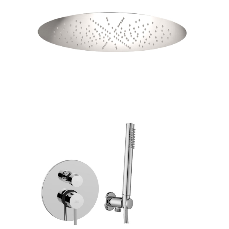 Zestaw natryskowy z deszczownicą sufitową fi-40cm Light chrom PAFFONI RUBINETTERIE LIG018ZES01