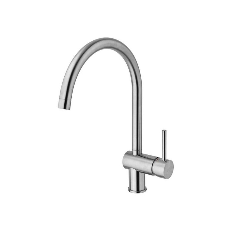 Bateria zlewozmywakowa stojąca Light stal szczotkowana PAFFONI RUBINETTERIE LIG280ST