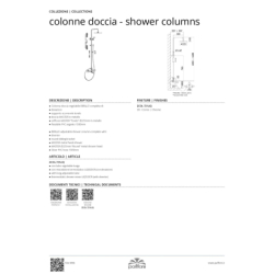 Kolumna wannowa termostatyczna Kolumny Natryskowe chrom PAFFONI RUBINETTERIE ZCOL721CR