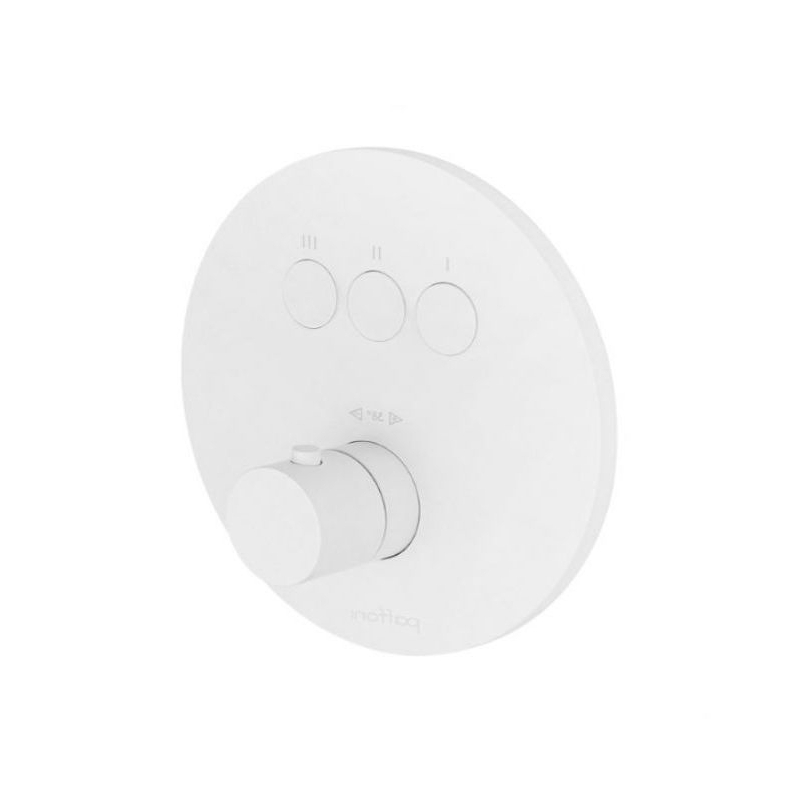 Bateria podtynkowa termostatyczna 3-drożna Light biały mat PAFFONI RUBINETTERIE CPT019BO