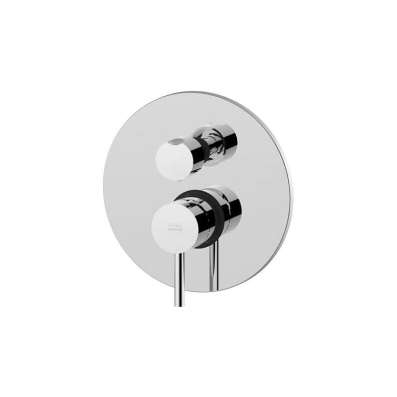 Bateria podtynkowa 3-drożna z przełącznikiem mechanicznym Light chrom PAFFONI RUBINETTERIE LIG019CR