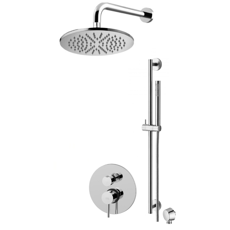 Zestaw natryskowy podtynkowy ze sztycą l-400mm fi-22,5cm Light chrom PAFFONI RUBINETTERIE LIG018ZN5A