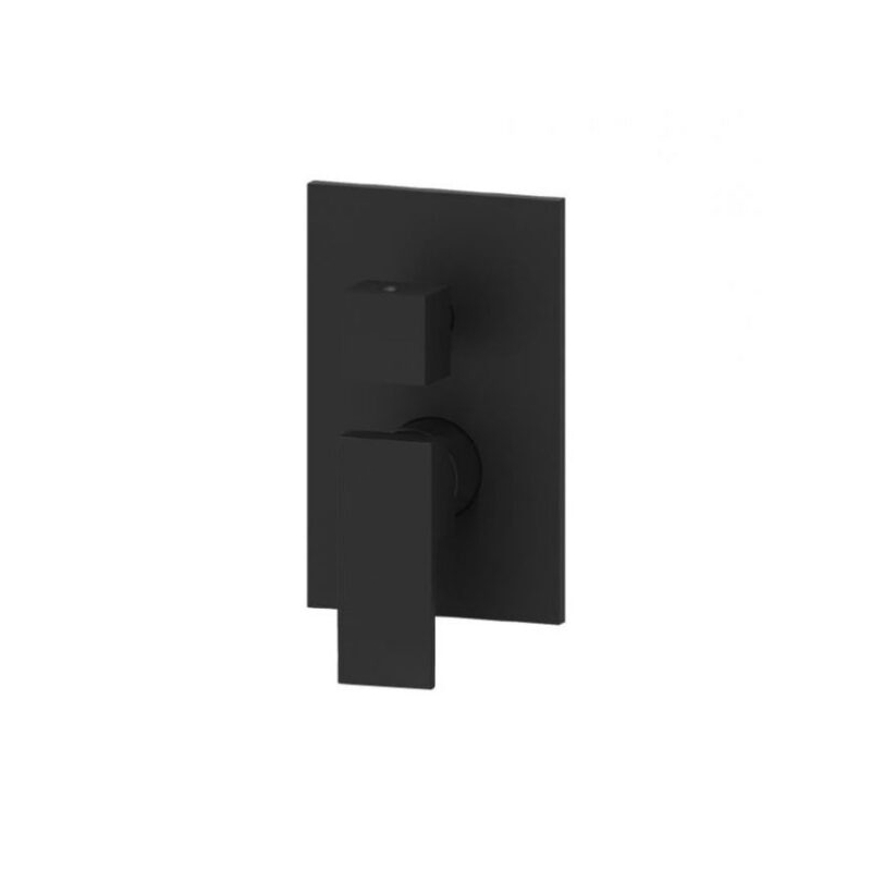 Bateria podtynkowa 2-drożna z przełącznikiem Elle czarny mat PAFFONI RUBINETTERIE EL018NO