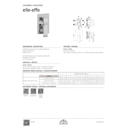 Bateria podtynkowa 2-drożna z przełącznikiem Elle czarny mat PAFFONI RUBINETTERIE EL018NO