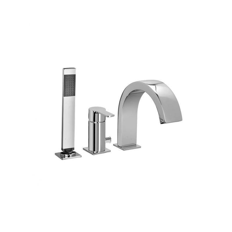 Bateria wannowa 3-otworowa West chrom PAFFONI RUBINETTERIE WS040CR